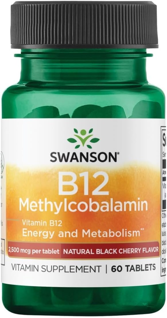 Swanson Methylcobalamiini Korkea Imeytyminen B-12 2,5 Milligrammaa 60 Tabs