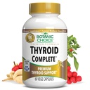 Botaniskt val Thyroid Complete -Stöd nu med Ashwagandha, Schisandra Chinensis, jod - för Thyroid Energy, hår, nagelhälsa, hjärthälsa, Hormonstöd (60 Vege Caps)