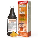 EMULSION DE ESCOCIA Cod Liver Oil, Dietary Supplement, Vitamiineja A, B1, D ja E, Immunojärjestelmän tuki, Orange Flavor (15.3 Fl Oz / Pack of 1)