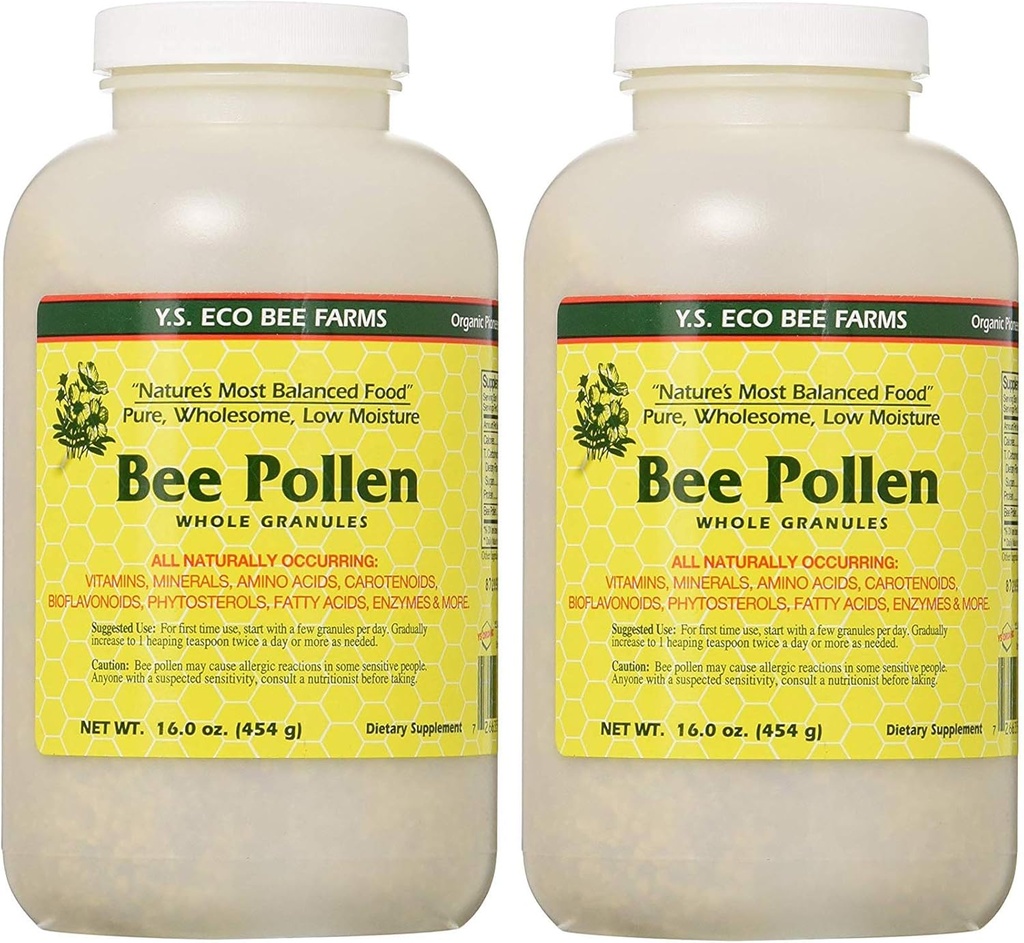 Bee Pollen - Matala Kosteus Koko Granulars YS Eco Bee Farms 16 oz Granular (2 Pack)