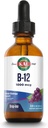 KAL B12 1000 mcg DropIns, korkea imeytyvä nestemäinen B12-vitamiini, terve energia täydentää aineenvaihdunta, sydämen terveys, hermo, punainen verisolu tuki, luonnon rypälemaku B12 Drops, 196 tarjoilua, 2oz