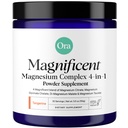 Ora Organic Magnesium Complex Powder Supplement - 4-in-1 Magnesium: Glycinate, Taurate, malaatti & Sitraatti Vegaani, gluteeniton Tangeriini Maku ...