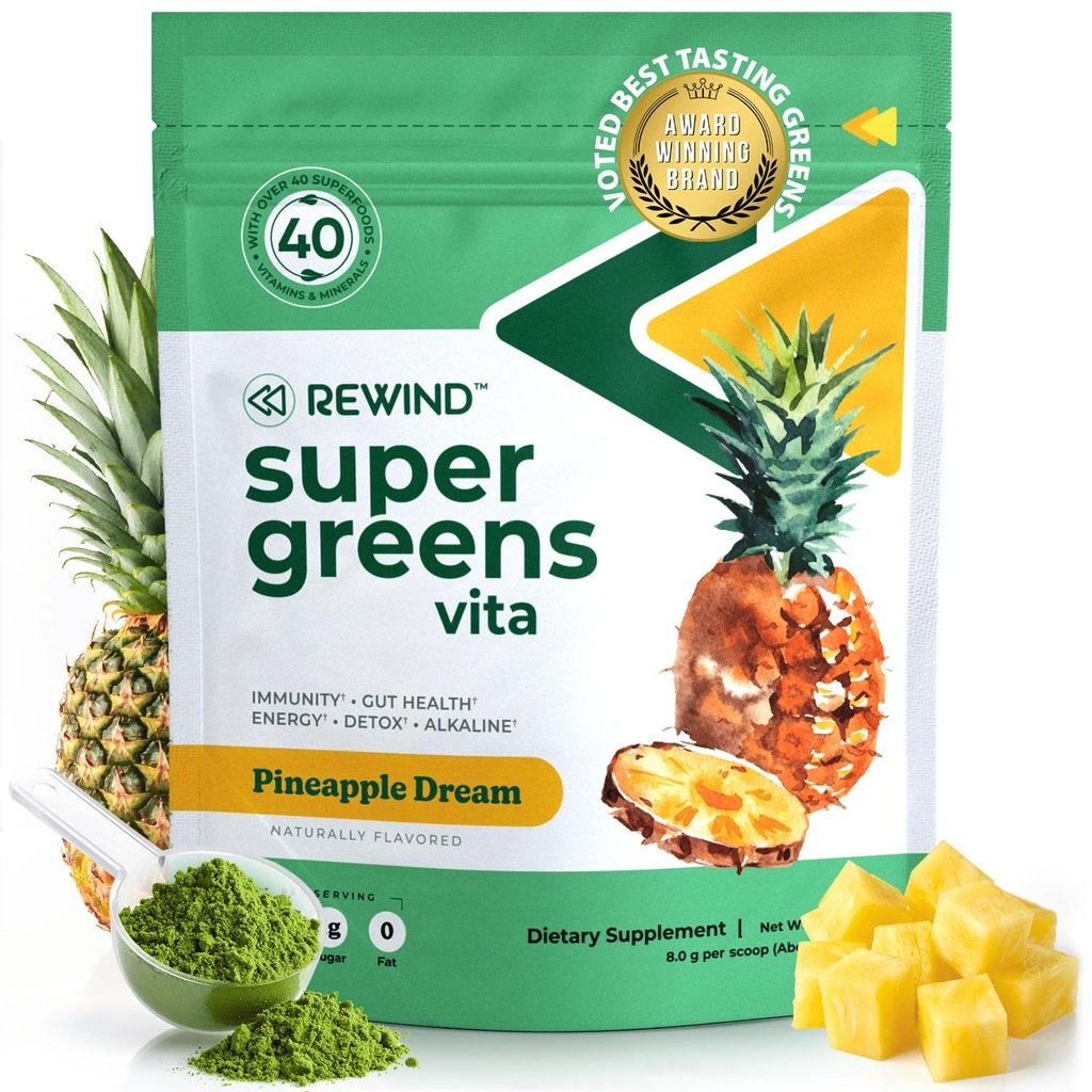 Paras maku Super vihreät jauhe 40+ Superfoods ... herkullinen päivittäin vihreä jauhe B12-vitamiini, sinkki, C-vitamiini, magnesium ja kalsium...