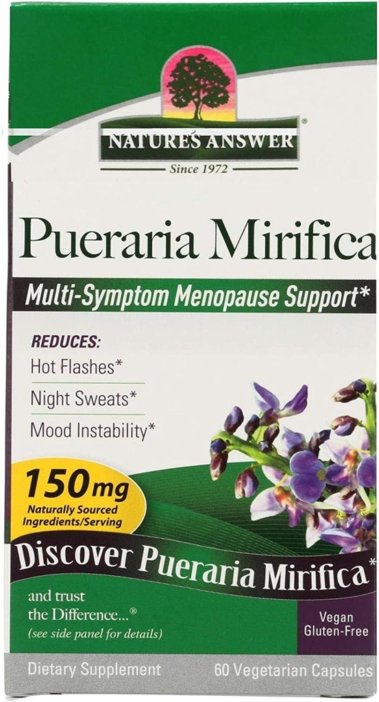 Nature's vastaus Pueraria Mirifica kapselit 60 Count ... Naisen reduktiivinen tuki...
