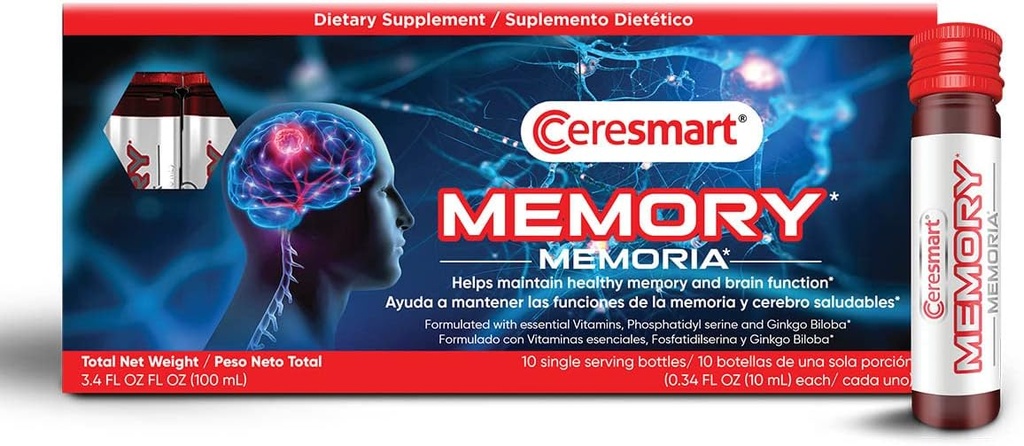 Ceresmart Memory Supplement Brain ... 10-pack Brain Boost Shots...