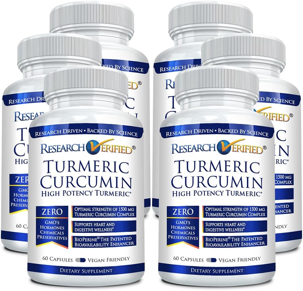 Tutkimus Varmennettu Turmeric Curcumin - BioPerine, Curcumin C3 Complex - Vegan - Valmistettu Yhdysvalloissa - 360 kapselia