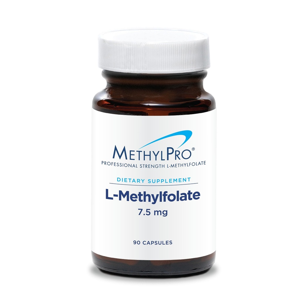 MethylPro L-Metyylifolaatti 7,5 mg - Tukee terveellistä ajattelutapaa - Aktiivinen folaatti methylation Support & Biochemical Reactions - Erittäin biologisesti saatavilla - Joustava annos - 90 tarjoilua - 90 kapselia