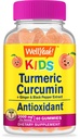 WellYeah Turmeric Curcumin with Black Pepper Gummies for Kids - Natural Immuunituki, nivel- ja lihasterveys, Ruoansulatusterveys, ja aivojen toiminto - ei-GMO, Vegan, Gluteeniton - 60 kreivi