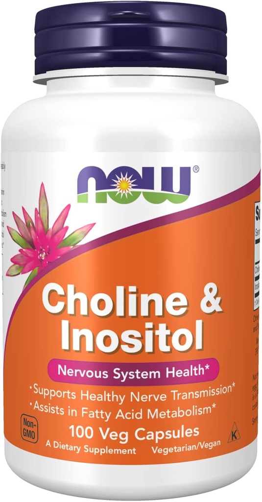 Koliini & inositoli, 500 mg, 100 Caps by Now Foods (Pack of 6)