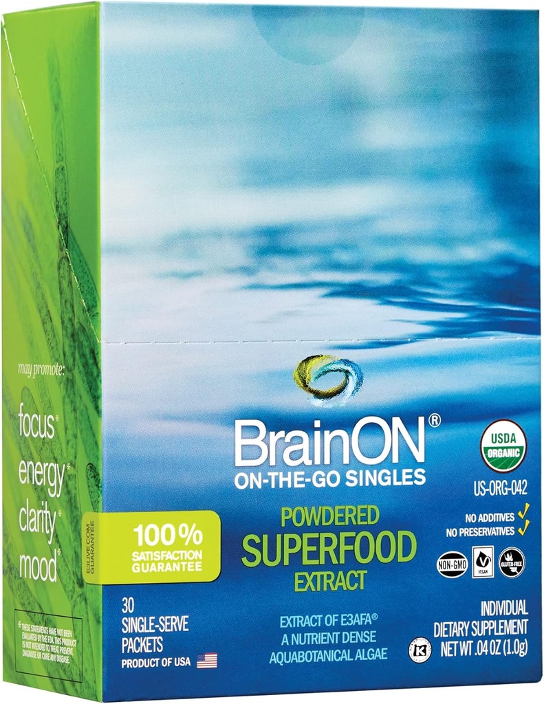 E3Live BrainOn On-The-Go-Singles, 30 Count, 1 gramma