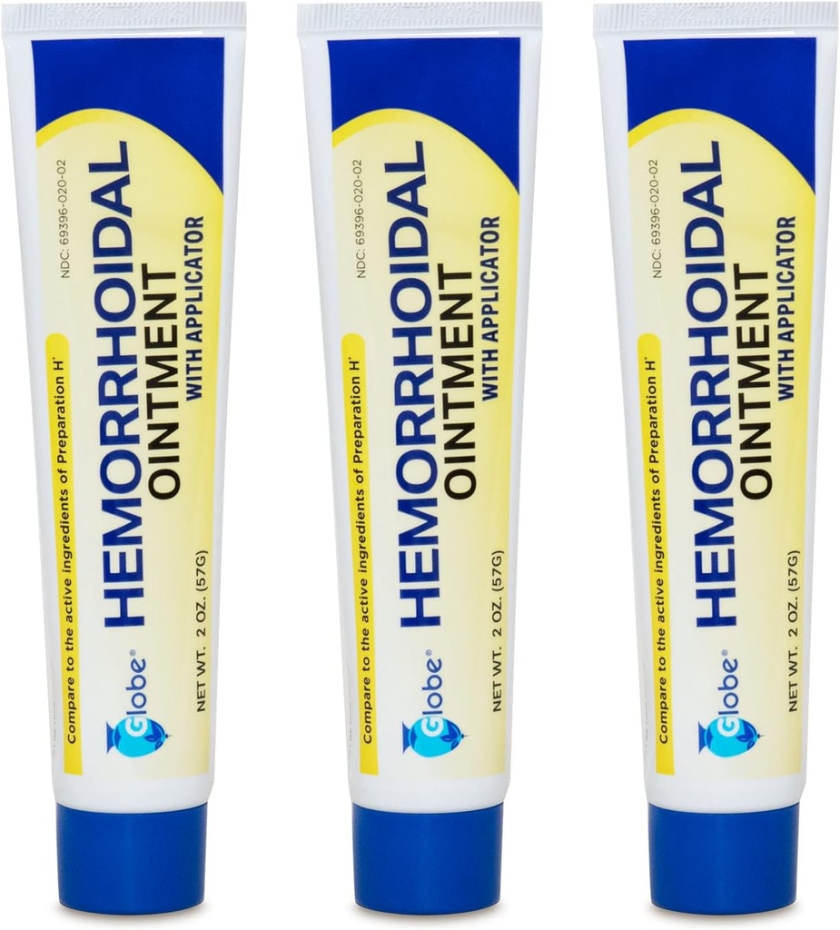 Hemorrhoidal Pain Relief Ointment 2 oz (56g) Per Tube Hemorrhoid Behandling för snabbverkande klåda, svullnad och maximal styrka smärtlindring (3 Pack)
