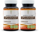 Hemligheter i Tribe Spearmint Capsules 1000 mg Spearmint (Mentha spicata) Torkade Leaf, Women's Hormone Support Supplement (2x60 kapslar)