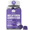 Melatoniini Gummies 10 mg 20 mg aikuisille, Extra Strength L-Theanine, Ashwagandha, Magnesium, Turmeric, GABA, Lemon Balm ja Chamomile tukee Health Circadian Rhythm, Vegan Grape Flavor
