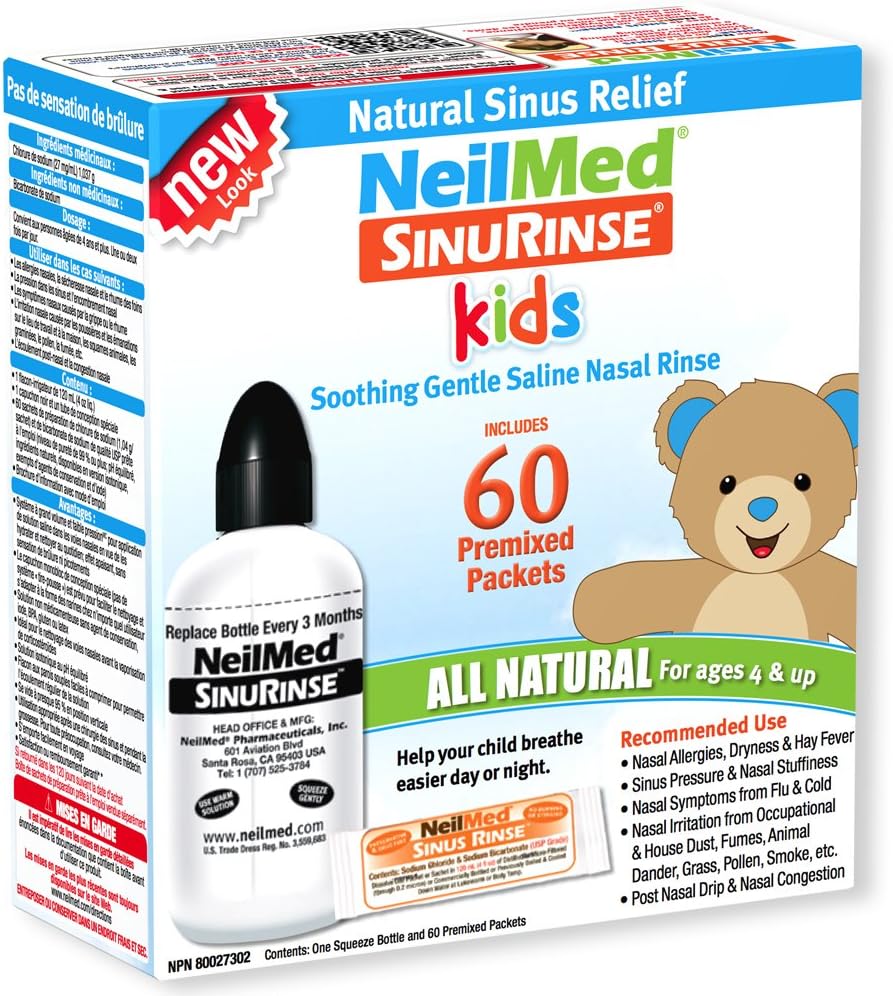 NeilMed Pharmaceuticals - Sinus huuhtelu Lapset Kaikki Natural Kit - 60 Premium Packets
