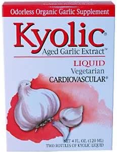 Wakunaga - Kyolic, Ikääntynyt valkosipuliuute, kardiovaskulaarinen, nestemäinen, 2 pulloa, 2 fl oz (120 ml)