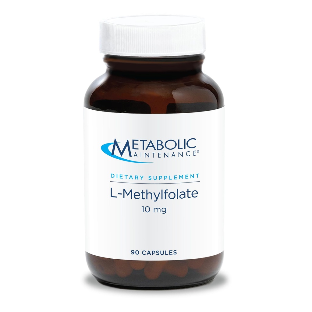Metabolinen ylläpito L-Metyylifolaatti 10 mg - Tukee terveen mielen - Aktiivinen Folaatti methylation Support & Biochemical Reactions - Erittäin biologisesti käytettävissä - 90 Tarjoilut - 90 kapselia