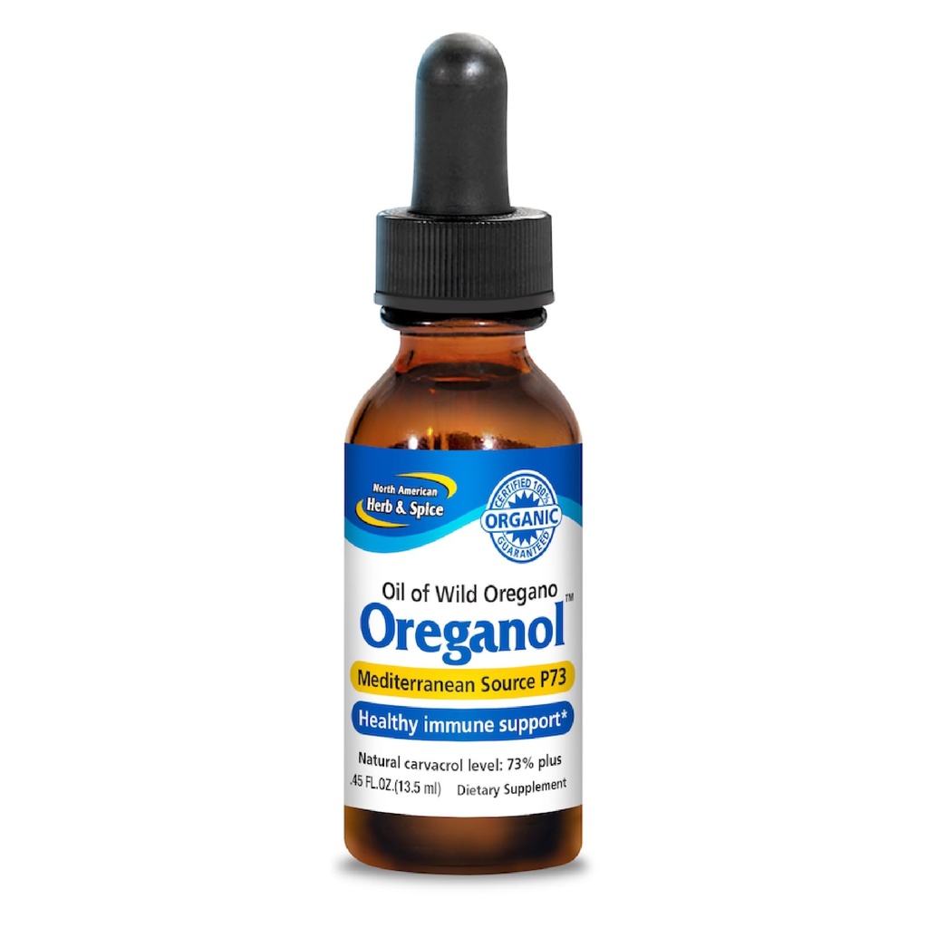 POHJOINEN AMERICAN HERB & SPICE Oreganol - 0,45 fl. oz. - Käsittelemätön, Wild, Organic Oil - Mediterranean Source P73 - Ei-GMO - 194 Servings