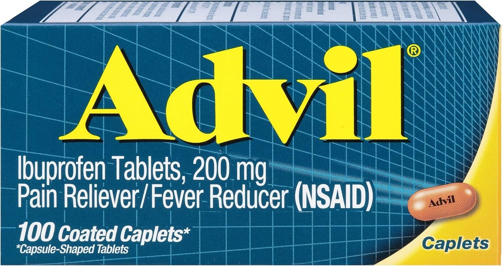 Advil Coated tabletter Smärta Reliever och Fever Reducer, Ibuprofen 200mg