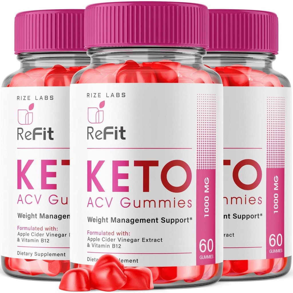 Rize labs - Refit Keto ACV Gummies Advanced Weight Loss Apple Sider Vinegar, lisäravinteet vähentää vatsa rasvaa, extra vahvuus (180 Gummies)