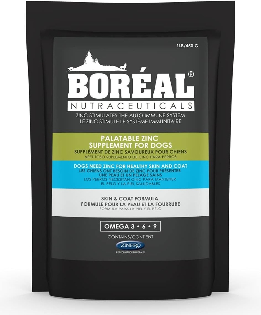 Boréal Palatable Zink Supplement för hundar 16 oz Re-Sealable Bag