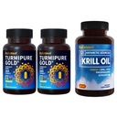 BioEmblem Turmeric Curcumin kliinisesti tutkittu TurmiPure Antarktis Krill Oil Supplement