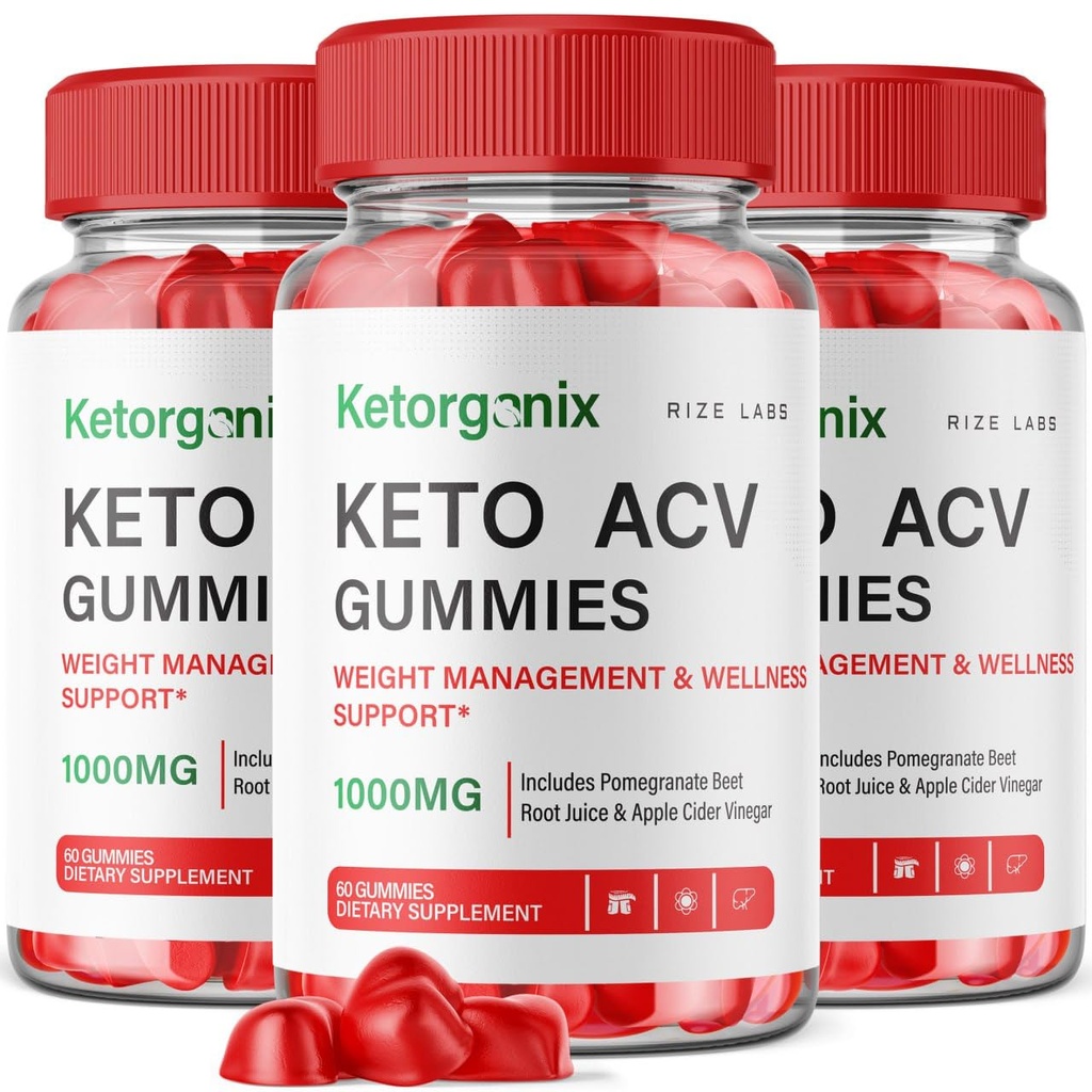 rize labs Ketorganix Keto ACV Gummies för avancerad viktminskning Ketorganix Keto Gummies med Apple Cider Vinegar Supplement Belly Fat Gomitas Pastillas (180 Gummies) (Pack of 3)