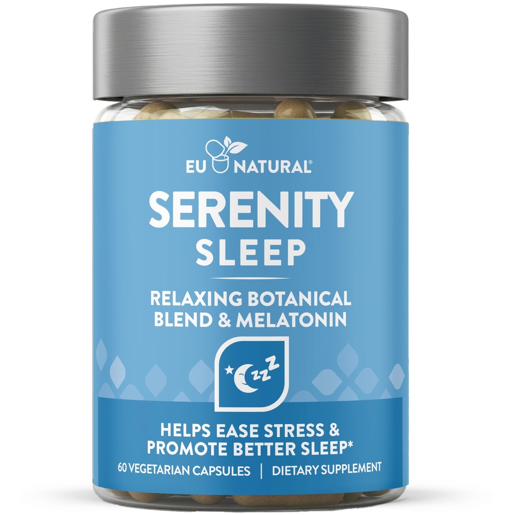 Serenity Sleep Natural Sleep Aid -voide Blend of Magnesium, Valerian Root ja melatoniini - Natural Sleep Aid