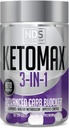 NDS Nutrition Advanced 3-in-1 - Keto pillereitä Fat Loss Support Carb Blocker ruokahalua Supremant - Valkoinen munuais Bean, Chitosan, Vadelma Ketones, ja Vandium (90 kapselia)