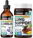 BIO KRAUTER Lobelia Tincture 4 Fl. Oz. & Lung Detox 60 Gummie