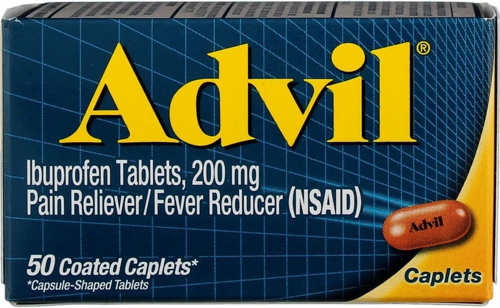 Advil Pain Reliever/Fever Reducer 200 mg päällystetyt tabletit 50 ea (pakkaus 6)