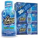 5-timmars ENERGY Shots Extra Strength, Blue Raspberry Flavor, 30 Count, 1.93 Fl Oz, Sugar Free, Zero Calories, Amino Acids och Essential B Vitamins, Dietary Supplement, Känn Alert och Energized, 230 mg Koffein