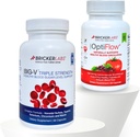 Bricker Labs Balance & Flow Duo: Veren virtaus ja sokerin tuki: Big V Triple Strength Vanadyl Sulfate ja OptiFlow Veren virtaus täydentää