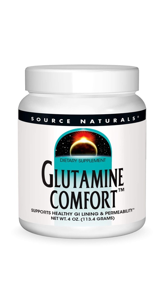 Source Naturals Glutamiini Comfort, tukee tervettä GI Lining ja läpäisevyys*, 4 Ounce Powder