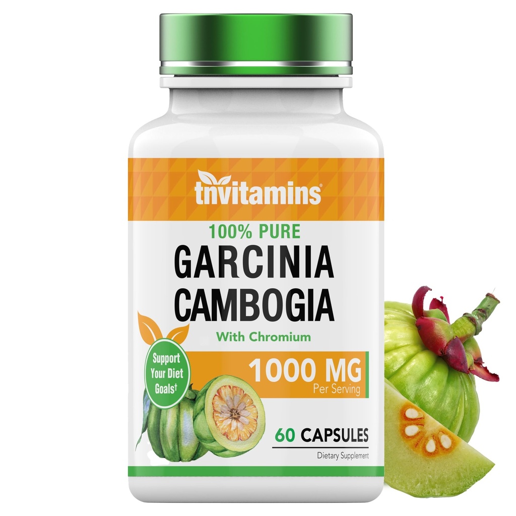 tnvitamiinit Garcinia Cambogia Extract kapselit (1000 MG x 60 pillereitä) kromi ... Painon menetys pillereitä naisille ja miehille*