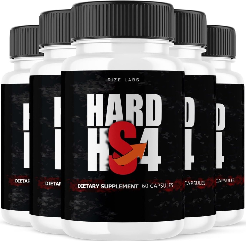 Rize labs Hard HS4 kapselit miesten terveyttä, extra vahvuus pillereitä, mies tuki yleistä suorituskykyä, kova HS4 Maximum Formula, Pastillas - pakkaus 5(300 kapselia)