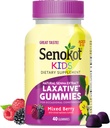 Senokot Kids Mixed Berry Laksative Gummies for Age 2+, Senna Extract for Gentle, Yöpymisen lievitys satunnaisesta ummetuksesta, 40 lla