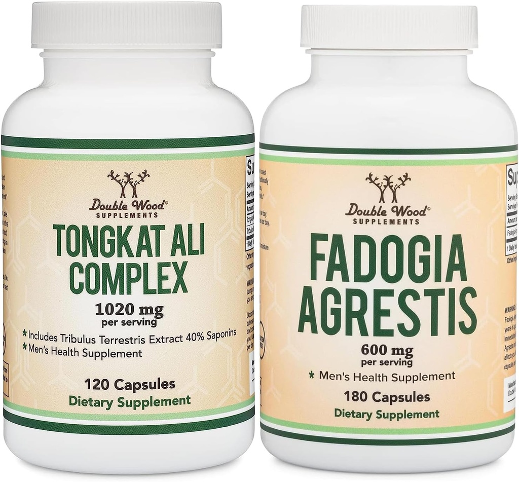 Double Wood Supplements Tongkat Ali ja Fadogia Agrestis Bundle - Miesten terveys ja urheilullinen suorituskyky