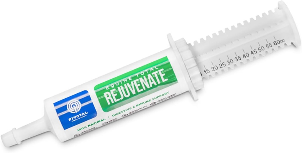 Equine Total Rejuvenate Equine Oral Paste (60g Oral Ruisku, pakkaus 1) Ruoansulatus- ja immuunituki hevosille - Hevosen lisäravinteet digestion- Absorbs ja eliminoi patogeeniset bakteerit