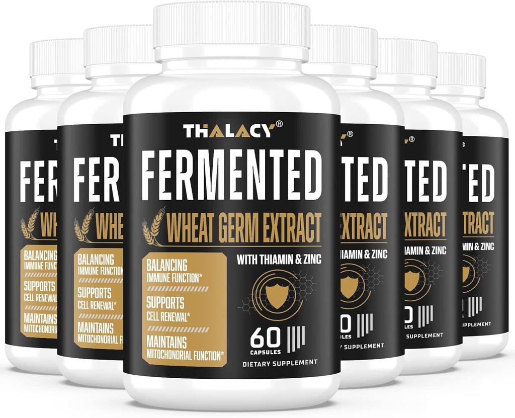 Spermidiini täydentää 13 mg - 1300 mg Wheat Germ Extract kapselit Potent Formula korkeampi spermidiinipitoisuus ja sinkki terveenä ikääntyminen, Päivittäinen immuunijärjestelmä ja solujen uusiminen (6 pakkaus)