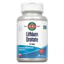 KAL Litium Orotate 5 mg, Litium Supplement Litium General Wellness Mood Support, Erittäin biologisesti saatavilla, Vegan, 60 päivän takuu, 180 palvelinta, 180 VegCaps
