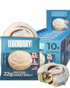Legendaariset ruuat 22g Proteiinikanelirolli - Premium High Protien Bars, Low Carb Ateriankorvike Välipala, Matala Glycemic Index, Gluteenittomat Välipalat - Makea Zero Sokeri, Keto ja Diabeettinen Friendly 10-pakkaus