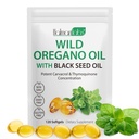 Oregano-öljy, jossa musta siemenöljy, orgaaninen Oregano-öljy Softgels, Oregano-öljykapselit Orgaaninen, Ei GMO:ita, Gluteeniton,120