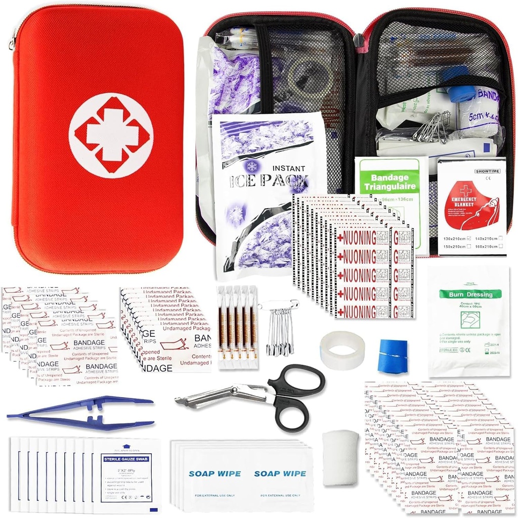 Ensiapupakkaus Etusivu Retkeily Ulkoilu Urheilu, 275 kappaletta Survival Supplies Emergency Kit, Mini Gear Bag Basic Ensiapu Essentials hätätapauksia enkeli toive