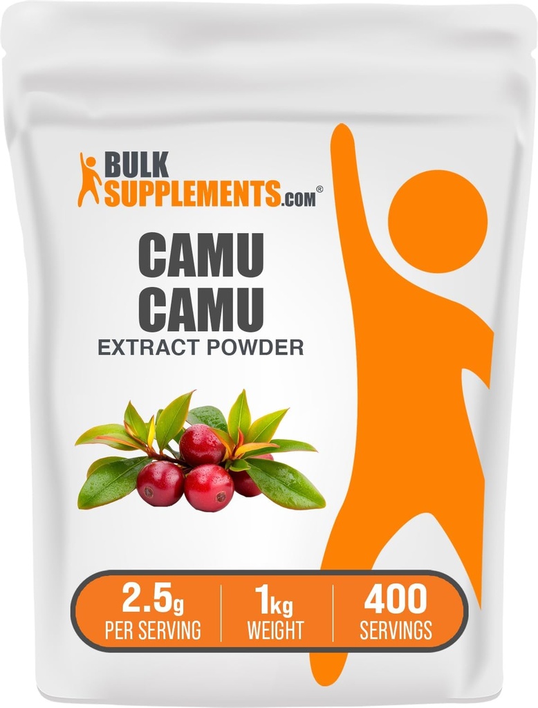 BulkSupplements.com Camu Camu Extract Powder - Superfood Supplement, Kasviperäisten Supplement - Vegan & Gluteeniton, 2,5 g per Serving, 1kg (2,2 lbs) (Pakkaus 1)