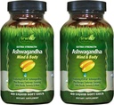 Irwin Naturals Extra Strength Ashwagandha - 60 Liquid Soft-Gels - Hjälper till att öka fysisk och mental prestanda - med Tumeric & Milk Thistle - 60 portioner