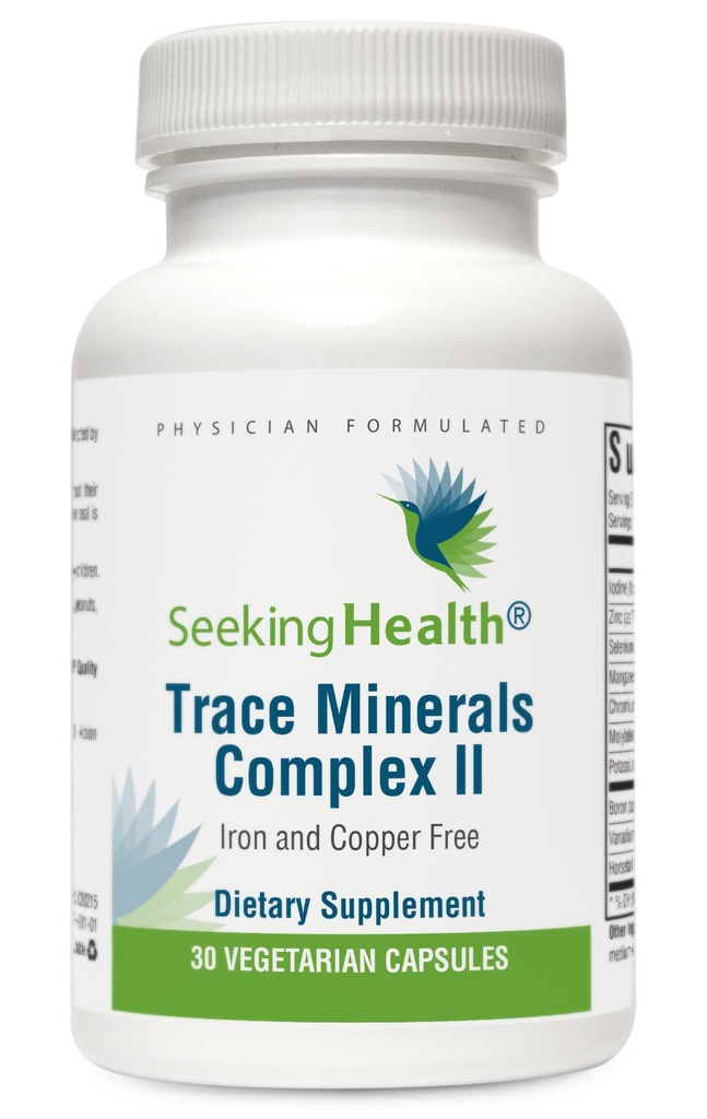 Söker Health Trace Minerals Complex II - Immune Health & Brain Health Supplement med Zinc & Selenium - Copper- och Iron-Free Formel - Energi, Hud & Hair Support Supplement - 30 kapslar