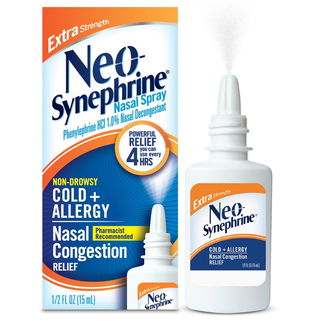 Neosynefriini, nenäsumute Cold Sinus Relief Extra Strength, kirkas, 0, 5 ml Oz