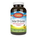 Carlson - Solar D Gems, Vitamin D3 och Omega-3 Supplement, 2000 IE (50 mcg) Vitamin D3, 115 mg Omega-3s EPA och DHA Supplement, Wild Caught, Sustainably Sourced, Lemon, 360 Softgels