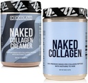 NAKED Collagen Coffee Creamer Chocolate 40 tarjoilua + Collagen Peptides Proteiinijauhe Mautonta 60 tarjoilua Bundle: Ei-GMO, Keto, Gluteeniton, Paleo-Friendly, Soy-Free.