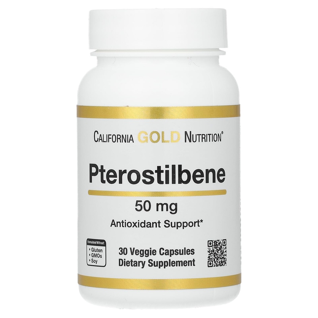 Kalifornien Gold Nutrition Pterostilbene, 50 mg, 30 Veggie Capsules